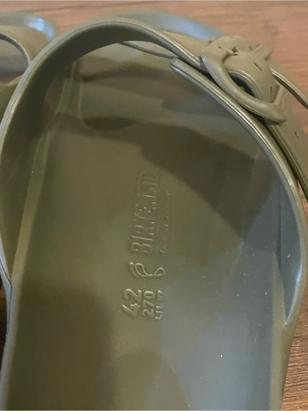 Birkenstock Olive Green EVA Slide Sandal Mens 8 women’s 10